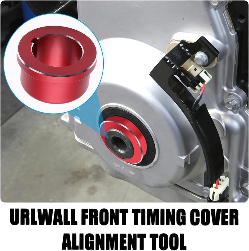 URLWALL LS Timing Cover Alignment Tools & Seal Installer Seal Kit, Front Rear Cover Alignment Tool Kit Fit for LS Series Engines Ls1 Ls2 Ls3 Ls6 Ls Lq4 Lq9 4.8 5.3 5.7 6.0 6.2 (Red) - Image 2